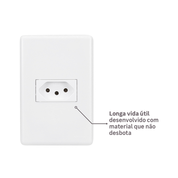 Conjunto 1 tomada Energia 10A 4x2 Stella Steck - Imagem 3